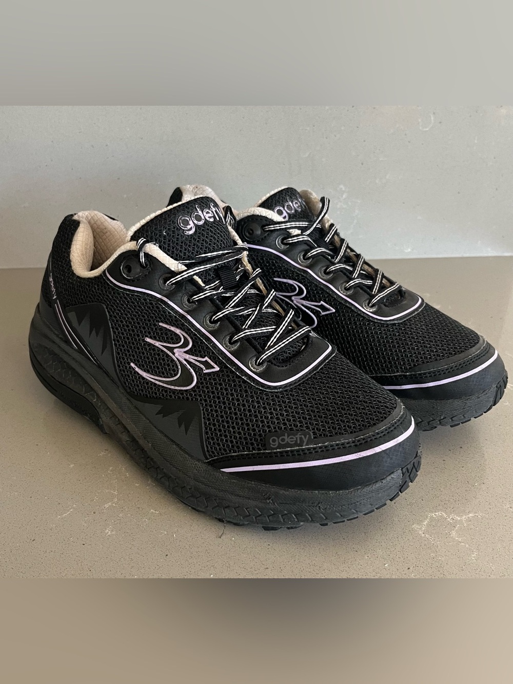 GDEFY Women’s 10 Black Purple Gravity Defyer Comfort Fit ION Athletic Shoes - Picture 3 of 12